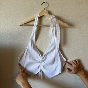 White Halter Top H&M